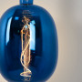 Lâmpadas decorativas de filamento com vidro pintado de azul
