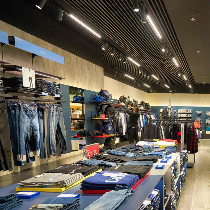 Luz linear LED para espaços comerciais e lojas Luz linear LED para espaços comerciais e lojas