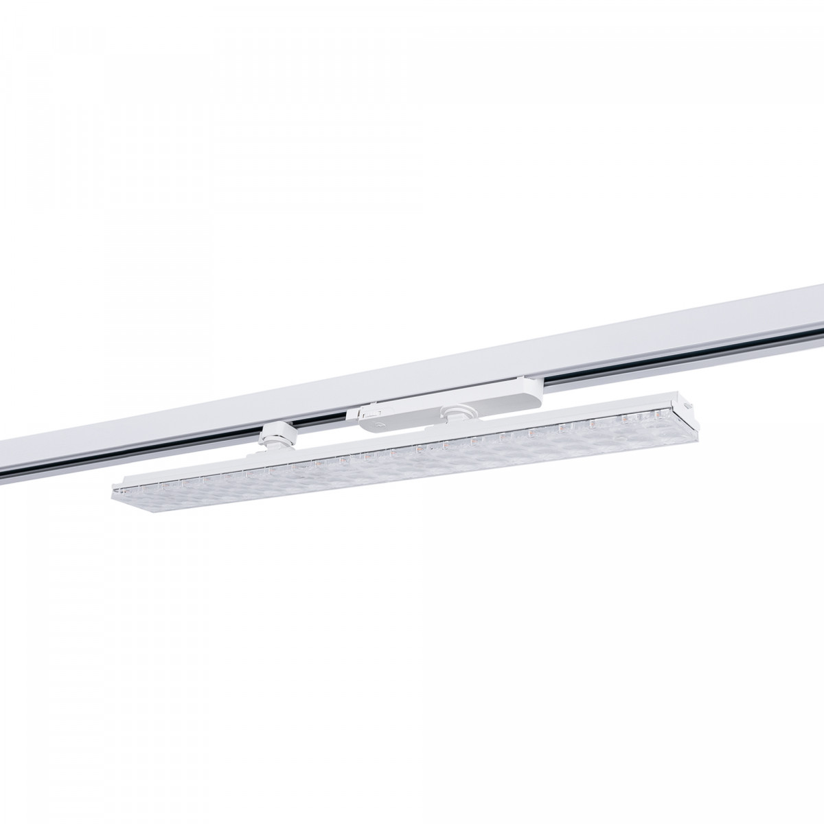 Projetor LED linear direcional para carril trifásico 20W - CCT - CRI90 - Driver KGP - Branco