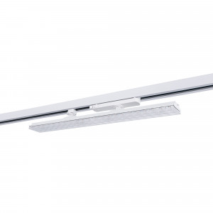 Projetor LED linear direcional para carril trifásico 20W - CCT - CRI90 - Driver KGP - Branco