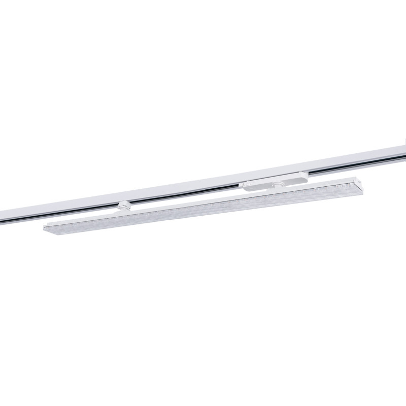 Projetor LED linear direcional para calha trifásica 40W - CCT - CRI90 - Driver KGP -Branco