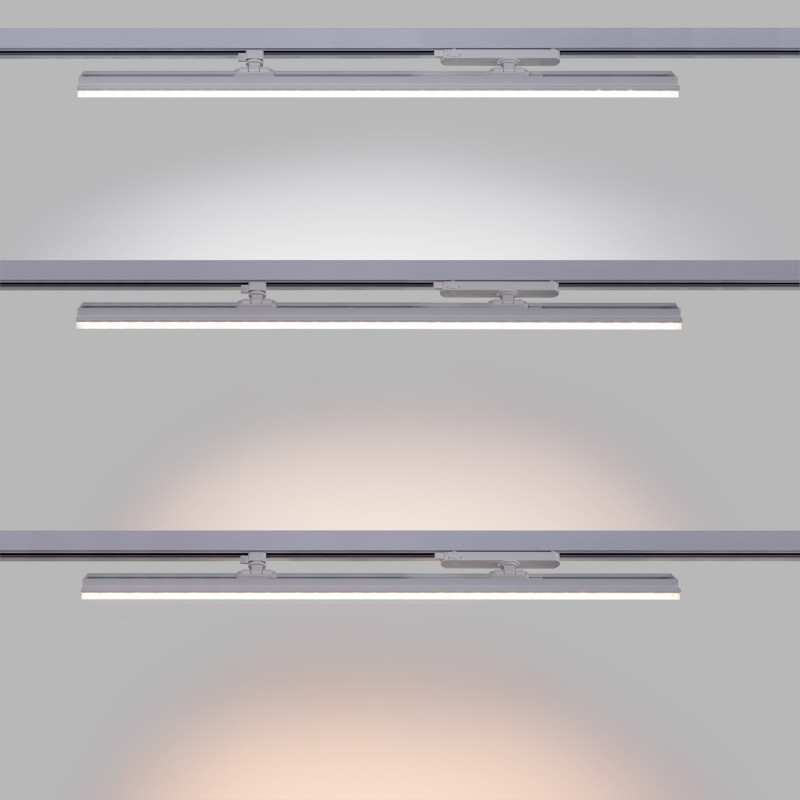 Luminária linear LED para montagem em calha magnética