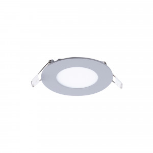 Downlight LED plano 3W - Cor cinza - Corte Ø 70mm