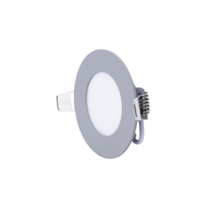 Downlight LED  3W - Cor cinza - Corte Ø 70mm Downlight LED  3W - Cor cinza - Corte Ø 70mm