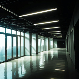 Luminária linear de LED para áreas de passagens e corredores de empresas
