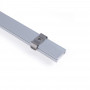 Perfil prata para inserção de fitas LED