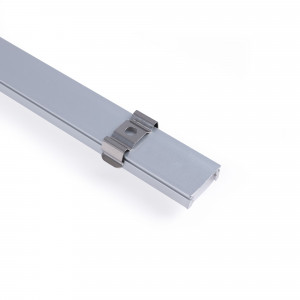Perfil prata para inserção de fitas LED