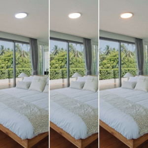 Plafon LED CCT branco para decoração de dormitórios