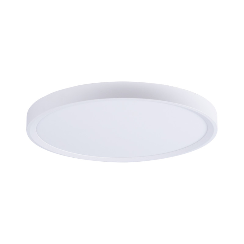 Plafon LED CCT branco com acabamento na cor branca