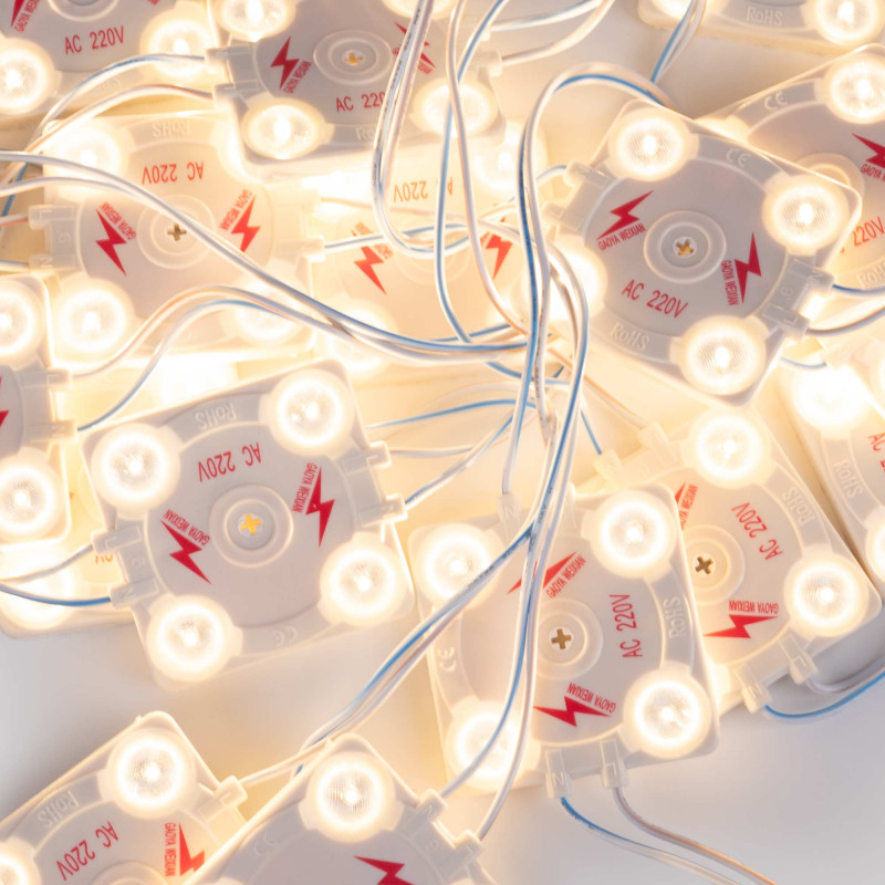 Solução de iluminação para publicidade - Pastilha LED com 4 luzes LED Solução de iluminação para publicidade - Pastilha LED com 4 luzes LED