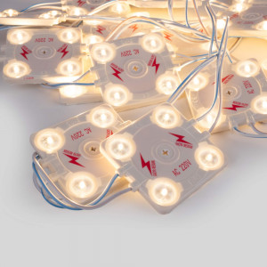 Solução de iluminação para publicidade - Pastilha LED com 4 luzes LED