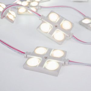 Módulo LED quadrado para reclamos luminosos - 2W - 12V - IP65 - 160º - 3000K