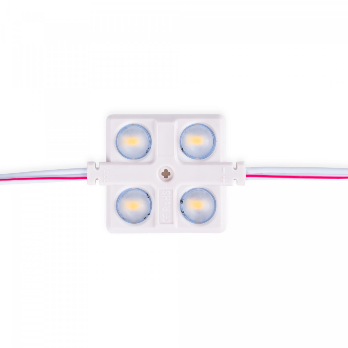 Módulo LED quadrado para sinalização - 2W - 12V - IP65 - 160º - 6000K