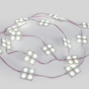 Módulo com 4 LEDs para decoração e iluminação de reclamos luminosos
