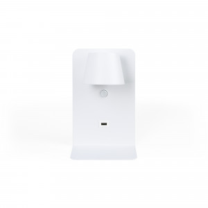 Pack x 2 - Aplique de parede para leitura com porta USB "BASKOP" - 6W - Design vertical - Branco