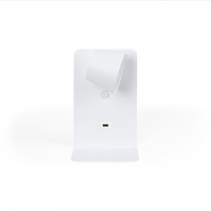 Pack x 2 - Aplique de parede para leitura com porta USB "BASKOP" - 6W - Design vertical - Branco
