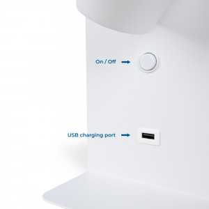 Detalhes do candeeiro de parede com interruptor e porta USB