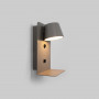 Pack x 2 - Aplique de parede para leitura com porta USB "BASKOP" - 6W - Design vertical - Cinzento