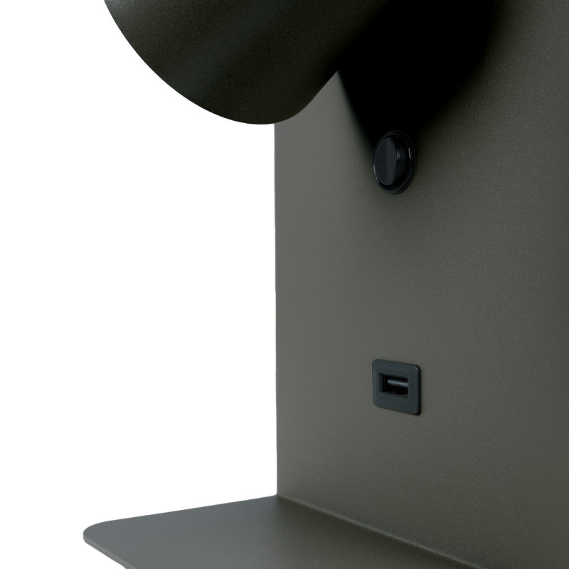 Aplique de parede com interruptor e porta USB Aplique de parede com interruptor e porta USB