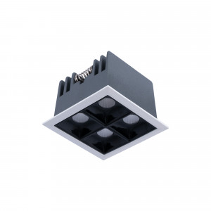 Downlight LED branco de 8W com 4 focos