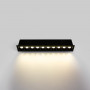 Foco downlight LED retangular de cor preta para residências, salas de exposições, etc.