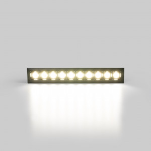 Foco downlight LED retangular de cor preta para residências, salas de exposições, etc.