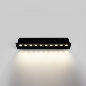 Foco downlight LED retangular de cor preta para residências, salas de exposições, etc.