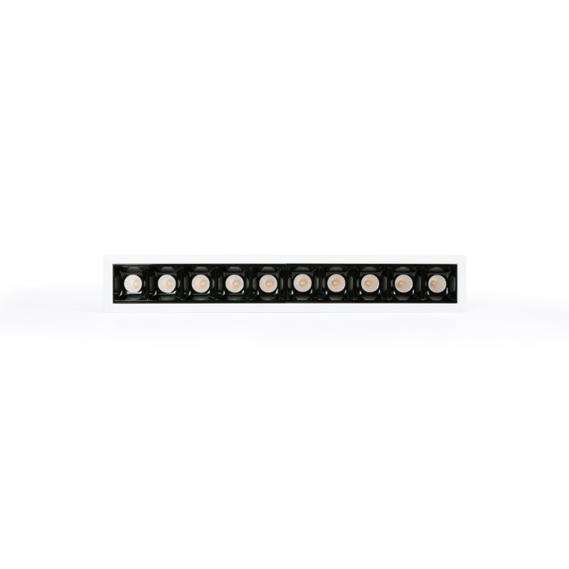 Foco linear LED branco de encastrar 20W - UGR18 - CRI90 - Chip OSRAM