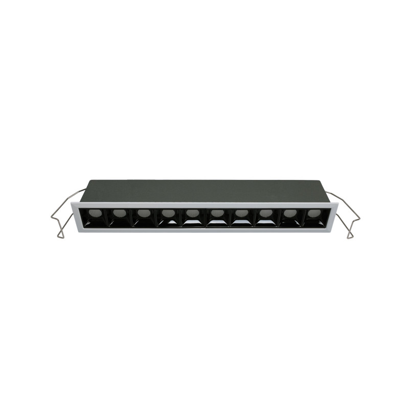 Foco linear LED de encastrar 20W - UGR18 - CRI90 - Chip OSRAM - Branco