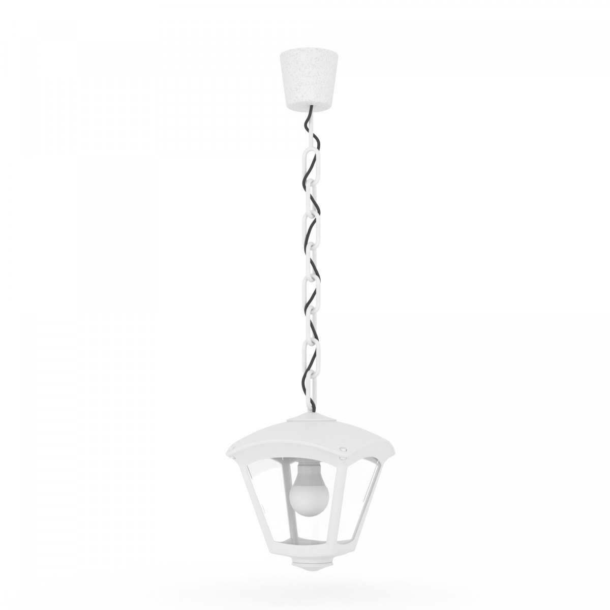 Candeeiro de exterior suspenso FUMAGALLI "Sicar/Roby" - 1 x E27 - 8,5W CCT - cor branco