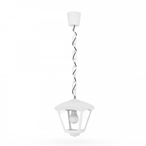 Candeeiro de exterior suspenso FUMAGALLI "Sicar/Roby" - 1 x E27 - 8,5W CCT - cor branco