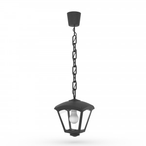 Lanterna de exterior suspensa FUMAGALLI "Sicar/Roby" - 1 x E27 - 8,5W CCT - cor preta