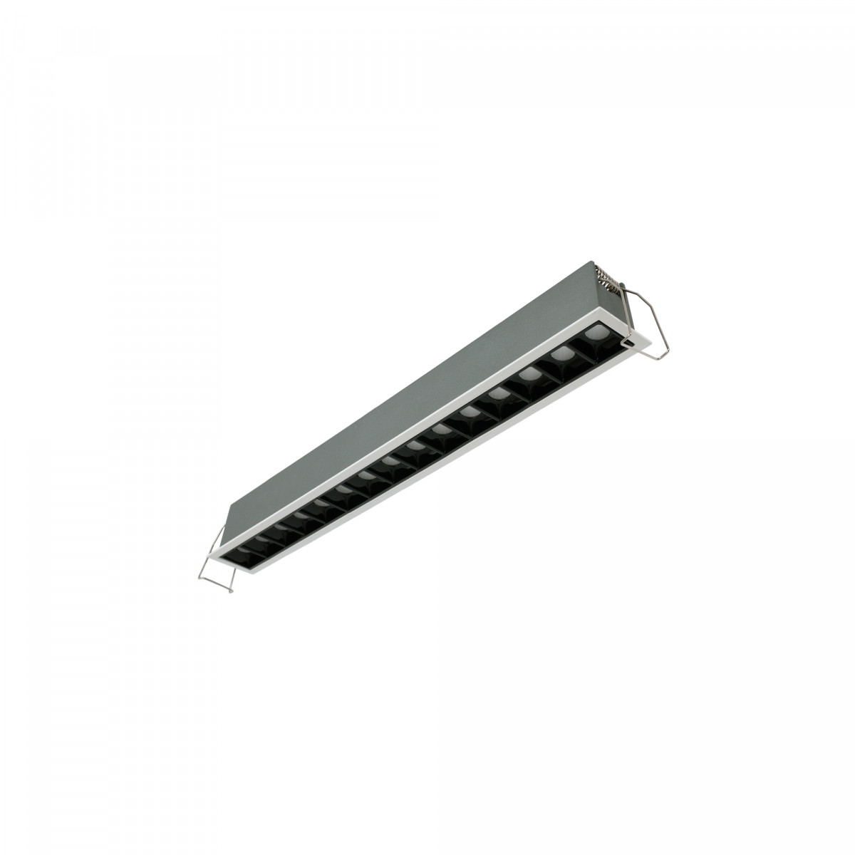 Projetor LED linear de 30W para encastrar - UGR18 - CRI90 - Chip OSRAM - 4000K - Branco