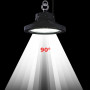 Campânula LED industrial - Potência ajustável 90/120/150W - 150lm/W - Driver LIFUD - 5000K - IP65