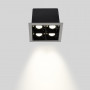 Downlight LED quadrado de embutir 8W - 4 focos - UGR18 - CRI90 - Chip OSRAM - Branco