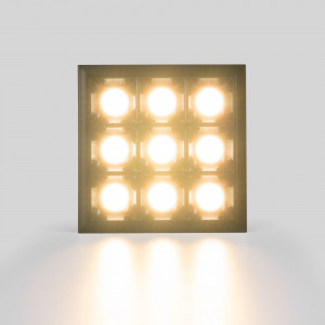 Luminária LED de embutir de 18W  design quadrado - cor preta