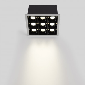 Luminária LED de embutir de 18W  design quadrado para lojas de roupa