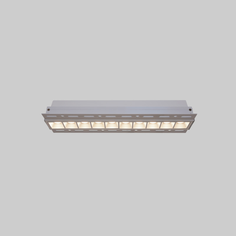 Foco linear LED para integração em gesso cartonado - 20W - UGR18 - CRI90 - Branco