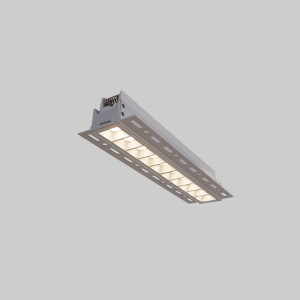 Foco linear LED para integração em gesso cartonado - 20W - UGR18 - CRI90 - Branco