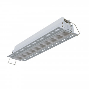 Foco Projetor linear LED trimless para integração em placas de gesso cartonado - 20W - UGR18 - CRI90 - Branco