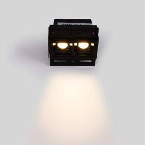 Projetor linear LED para integração em placas de gesso cartonado - 4W - UGR18 - CRI90 - Preto - branco quente