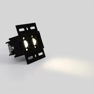 Foco linear LED para integração em gesso cartonado - 4W - UGR18 - CRI90 - Preto