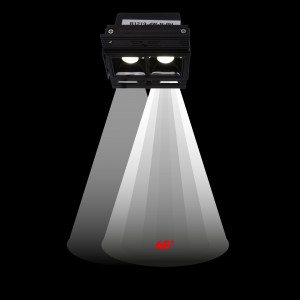 Foco linear LED para integração em gesso cartonado - 4W - UGR18 - CRI90 - Preto
