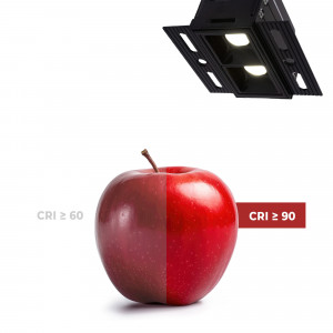 Foco linear LED para integração em gesso cartonado - 4W - UGR18 - CRI90 - Preto