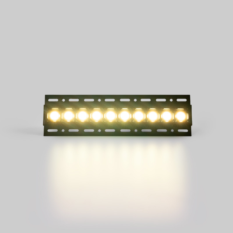Foco linear LED / trimless para integração em placas de gesso cartonado - 20W - UGR18 - CRI90 - Preto