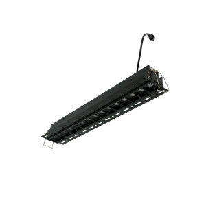 Foco linear LED para integração em gesso cartonado - 30W - UGR18 - CRI90 - Preto