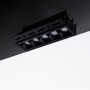 Foco linear LED para integração em gesso cartonado - 12W - UGR18 - CRI90 - Preto