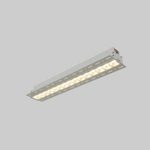 Foco linear LED para integração em gesso cartonado - 30W - UGR18 - CRI90 - Branco