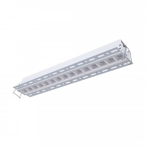 Luminária linear LED trimless/  para integração em placas de gesso cartonado - 30W - UGR18 - CRI90 - Branco