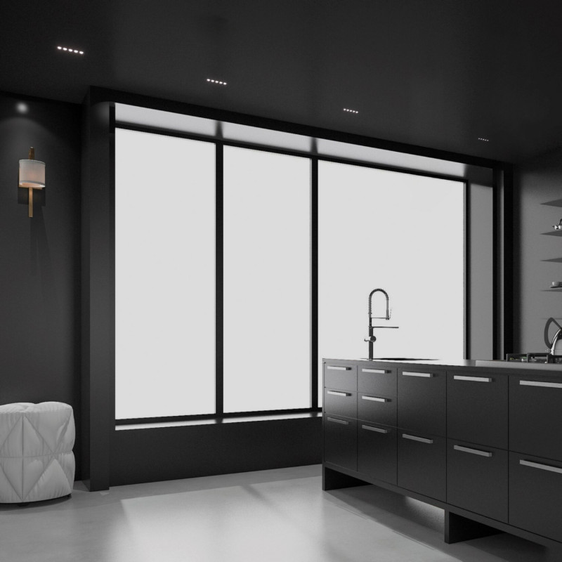 Luminária LED de cor preta para embutir no teto Luminária LED de cor preta para embutir no teto